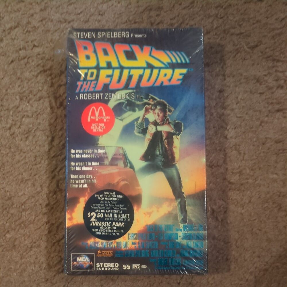 SEALED McDonalds Promo Back To The Future VHS Michael J Fox Brand New Rare 1994